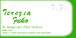 terezia fuko business card